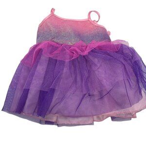 Pink & Purple Glittery Build-A-Bear Dress With Sparkly Tulle Layers Fits 16-Inch